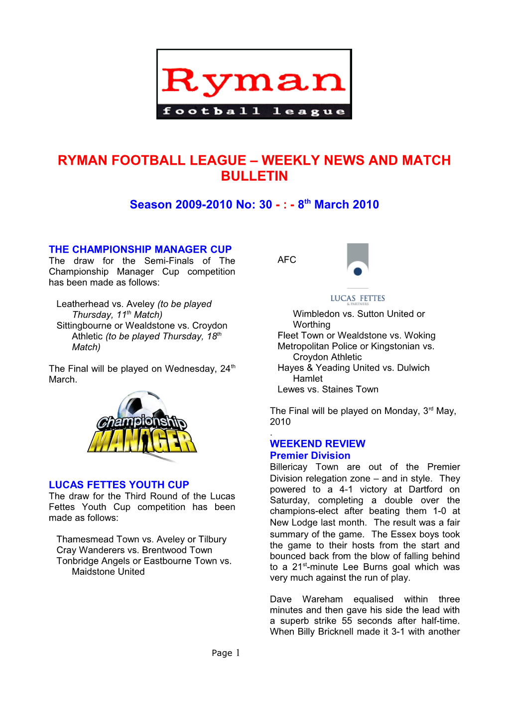 Ryman Football League s1