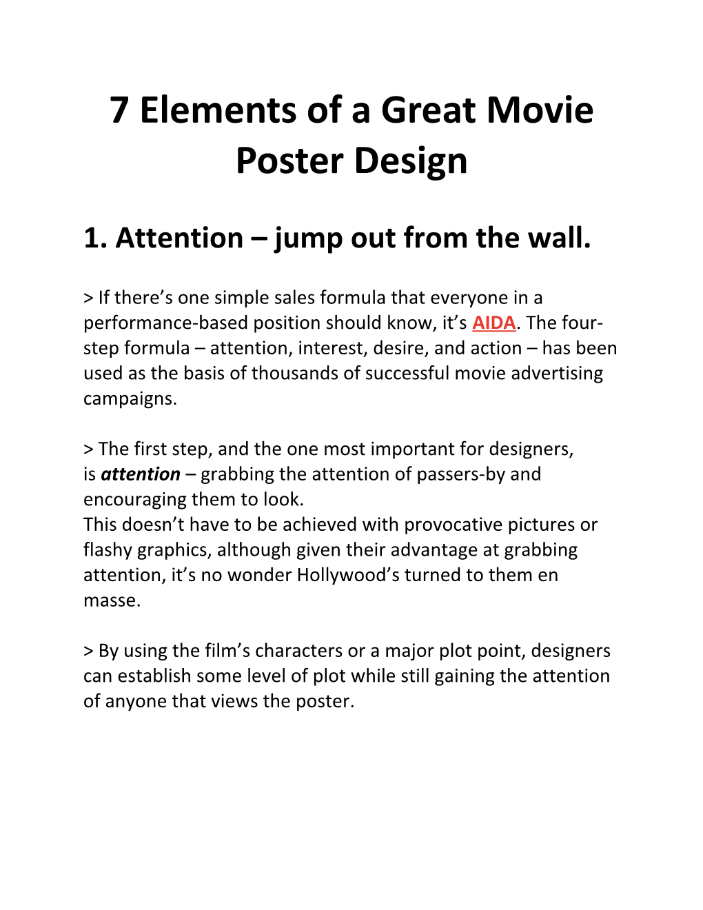 7 Elements of a Great Movie Poster Design