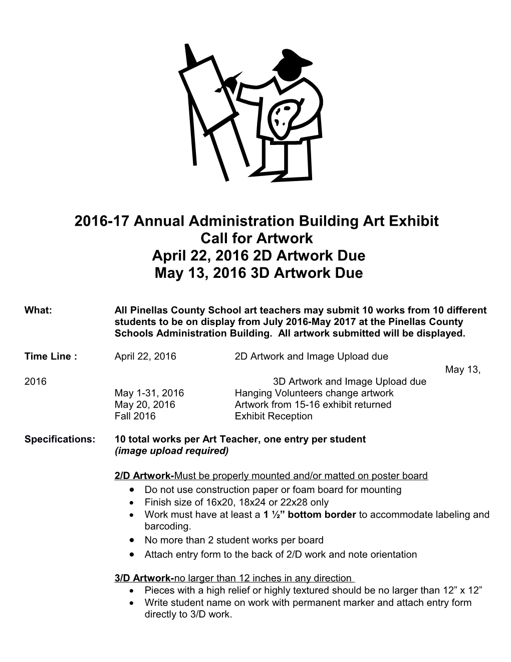 Annual Administration Building Art Exhibit Call for Artwork