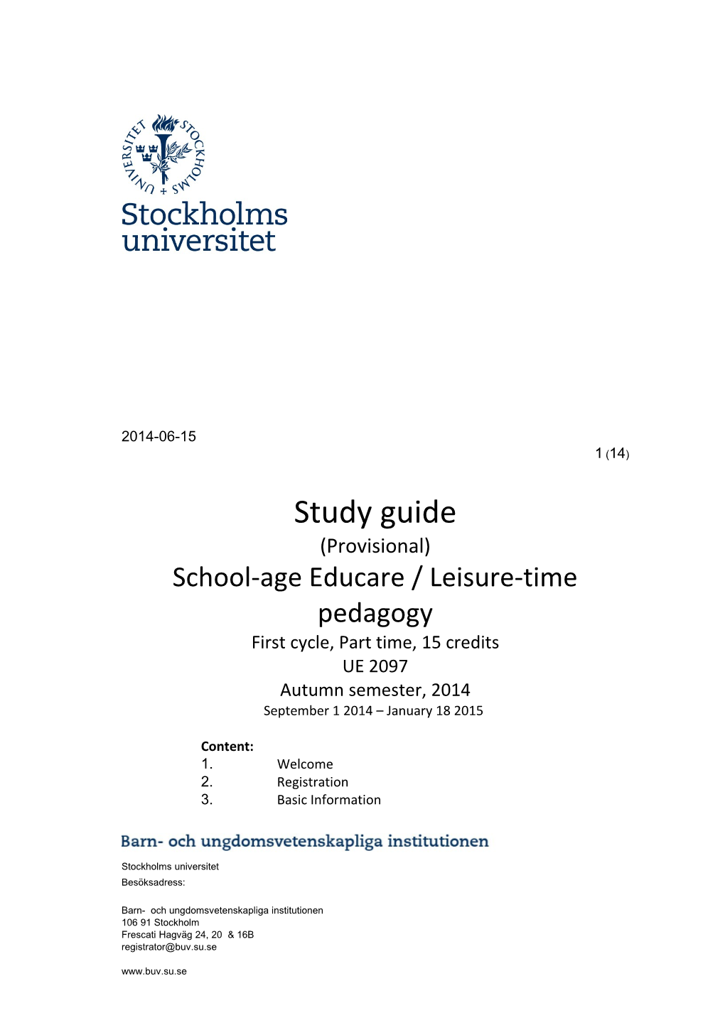 School-Age Educare / Leisure-Time Pedagogy