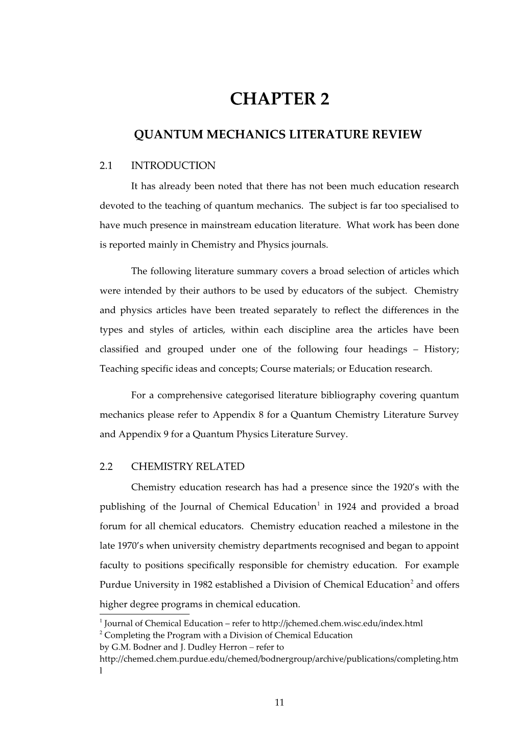 Quantum Mechanics Literature Review