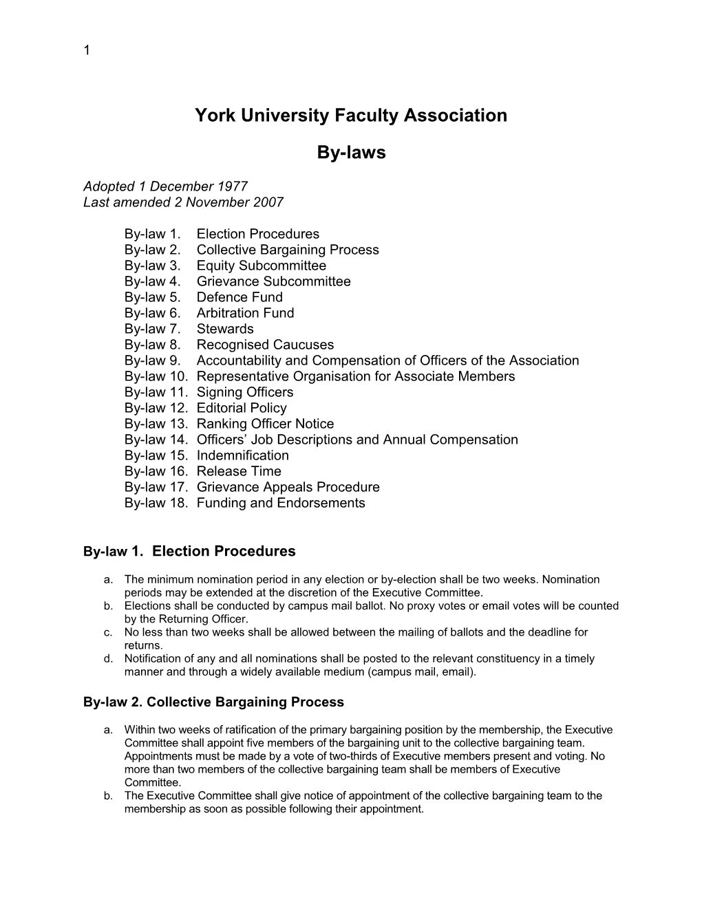 York University Faculty Association