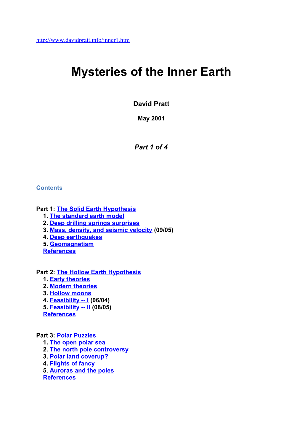 Mysteries of the Inner Earth