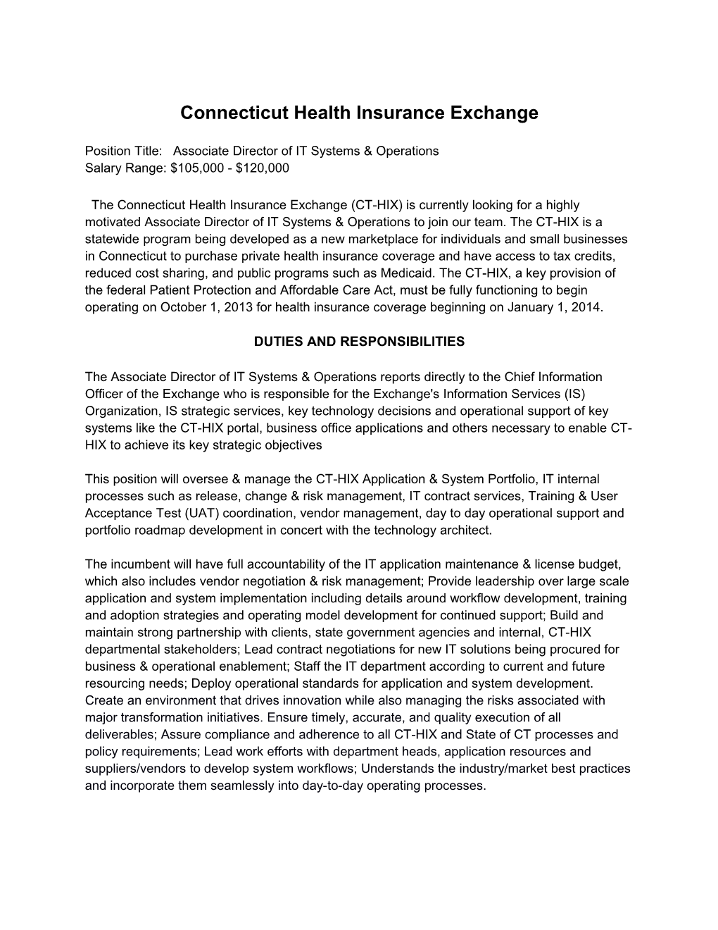 Connecticut Health Insurance Exchange