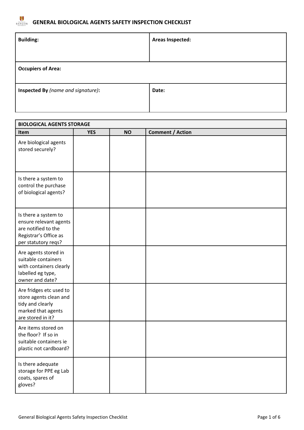 Hazardous Chemical Safety Audit