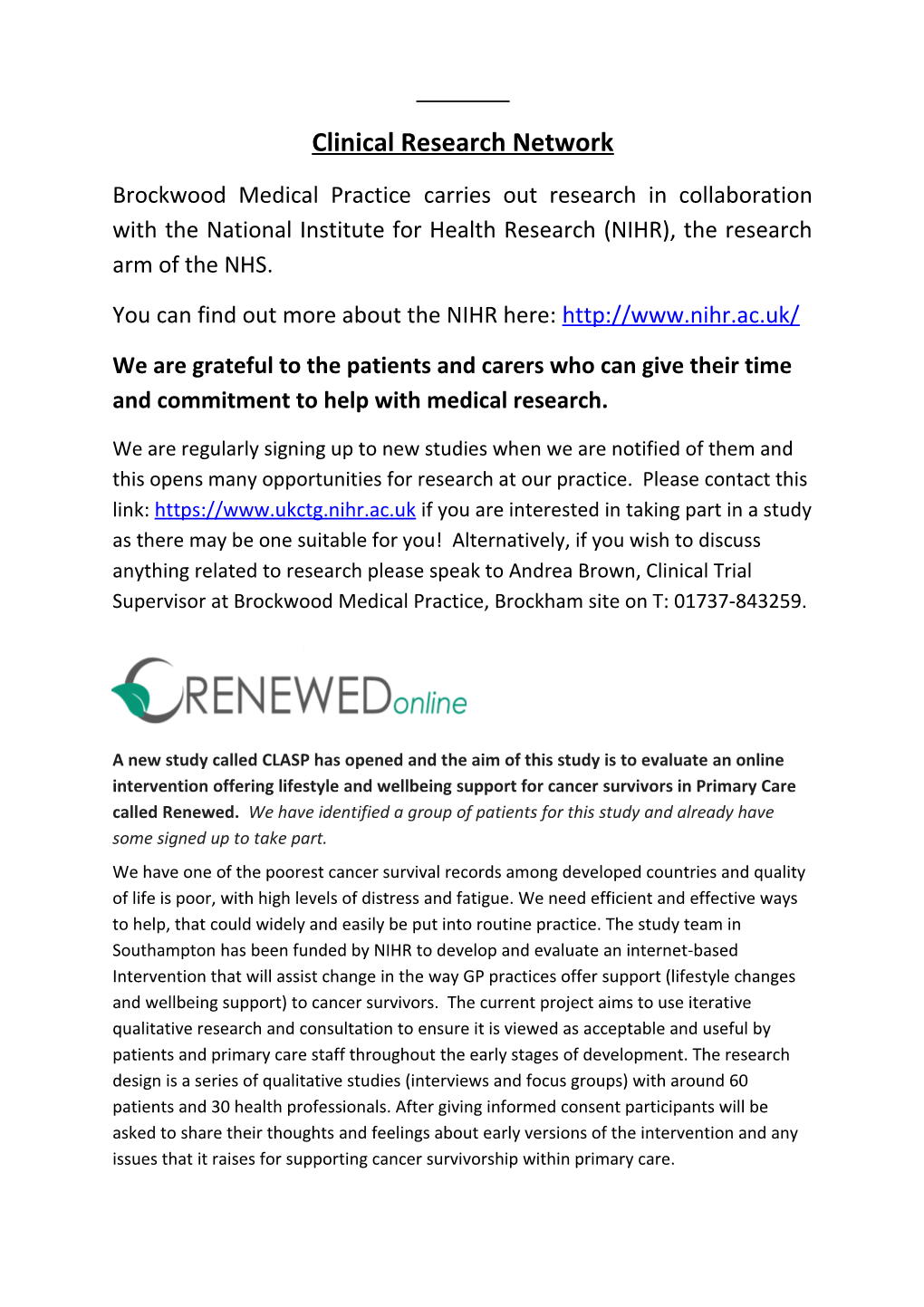 Clinical Research Network