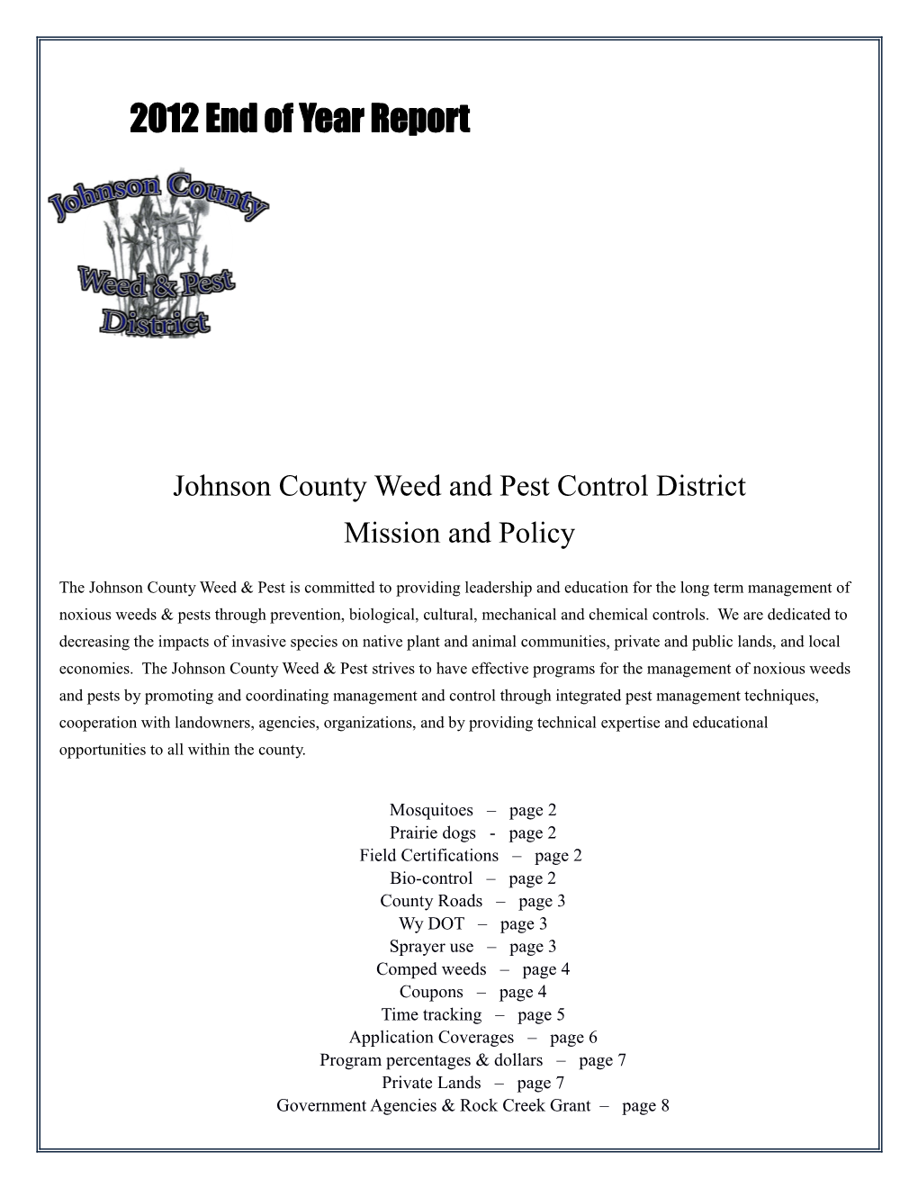 Johnson County Weed and Pest Control District