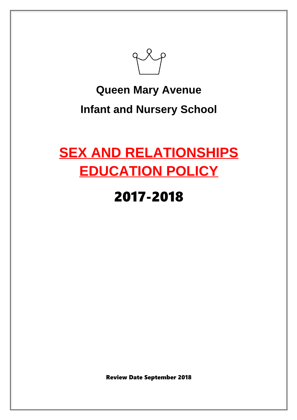 Queen Mary Avenue Infant and Nursery School