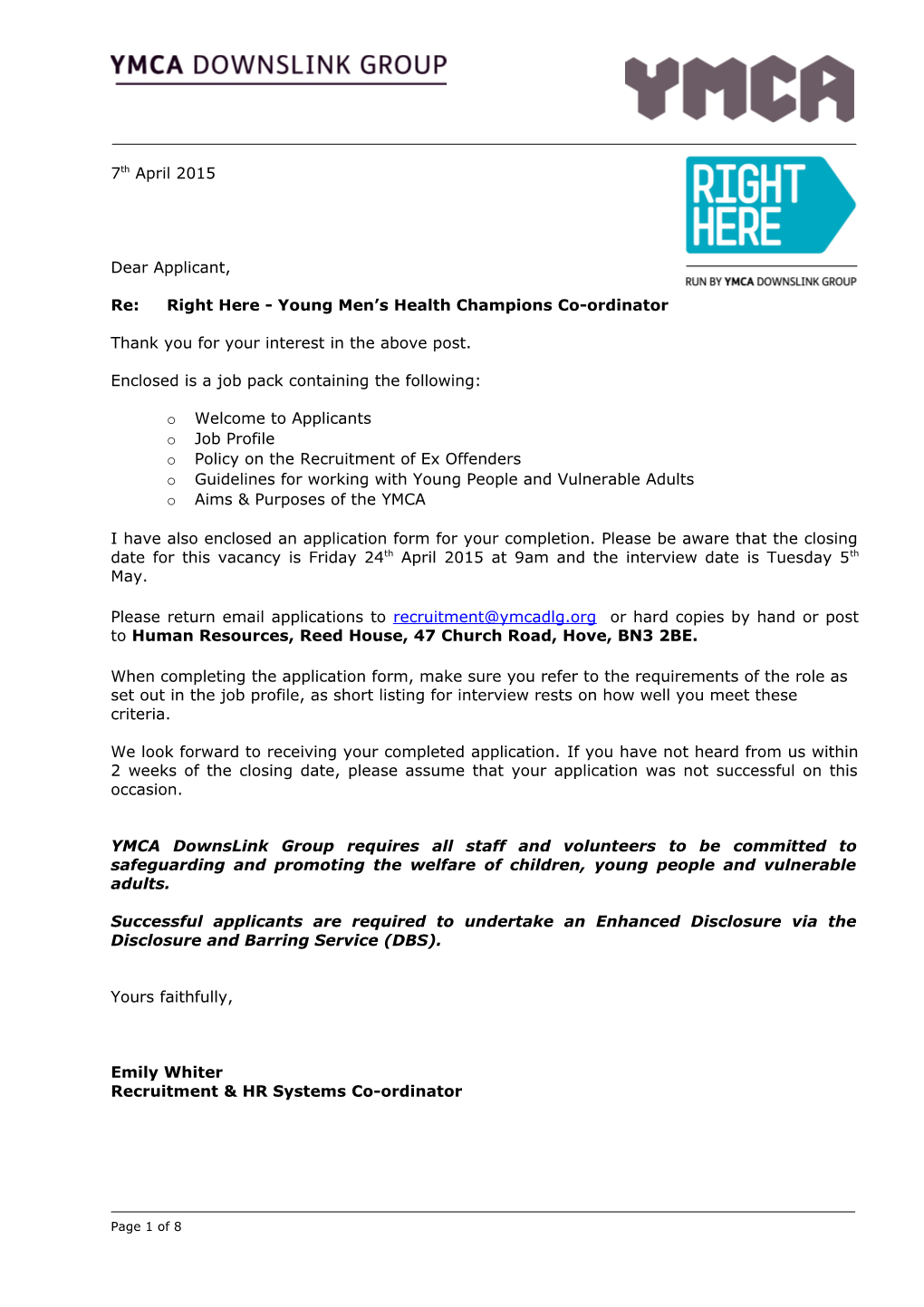 Re:Right Here - Young Men S Health Champions Co-Ordinator