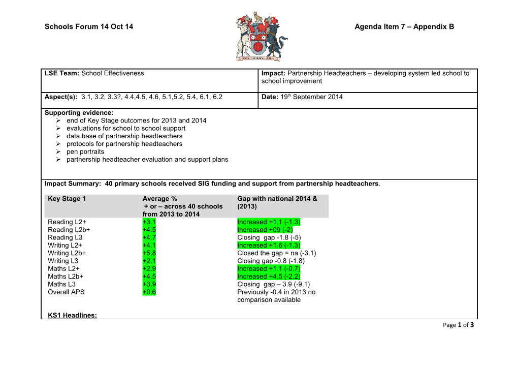 Schools Forum 14 Oct 14Agenda Item 7 Appendix B