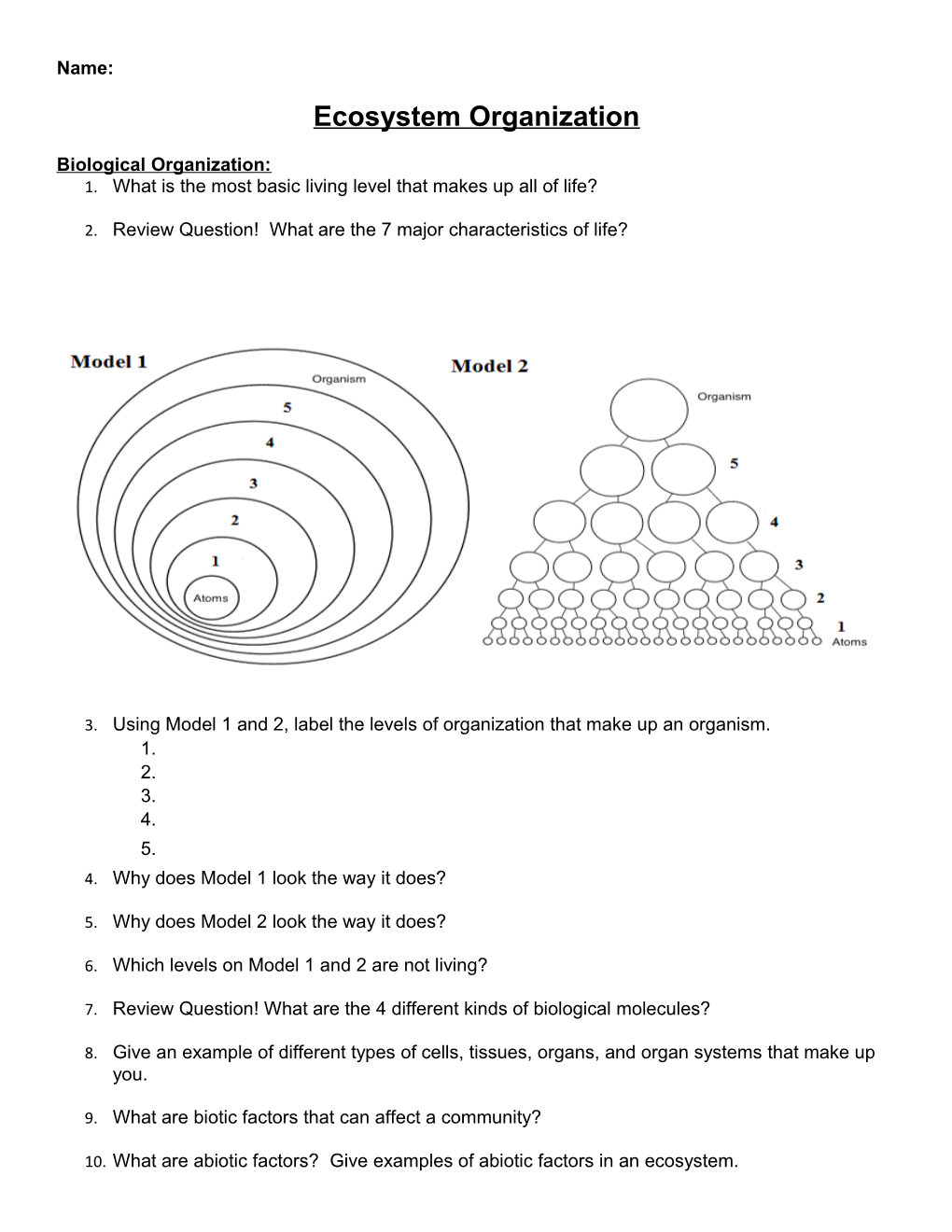 Ecosystem Organization