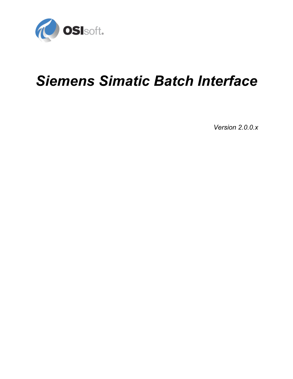 Siemens Simatic Batch Interface
