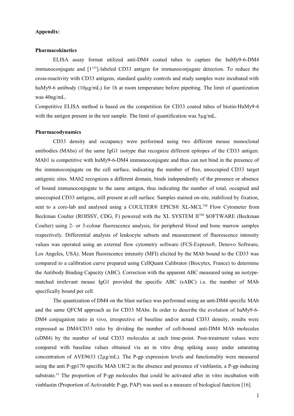 ELISA Assay Format Utilized Anti-DM4 Coated Tubes to Capture the Humy9-6-DM4 Immunoconjugate