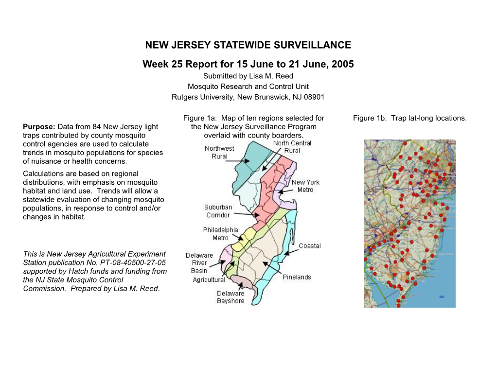 New Jersey Statewide Surveillance