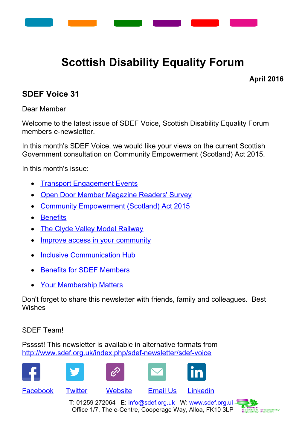 Scottish Disability Equality Forum