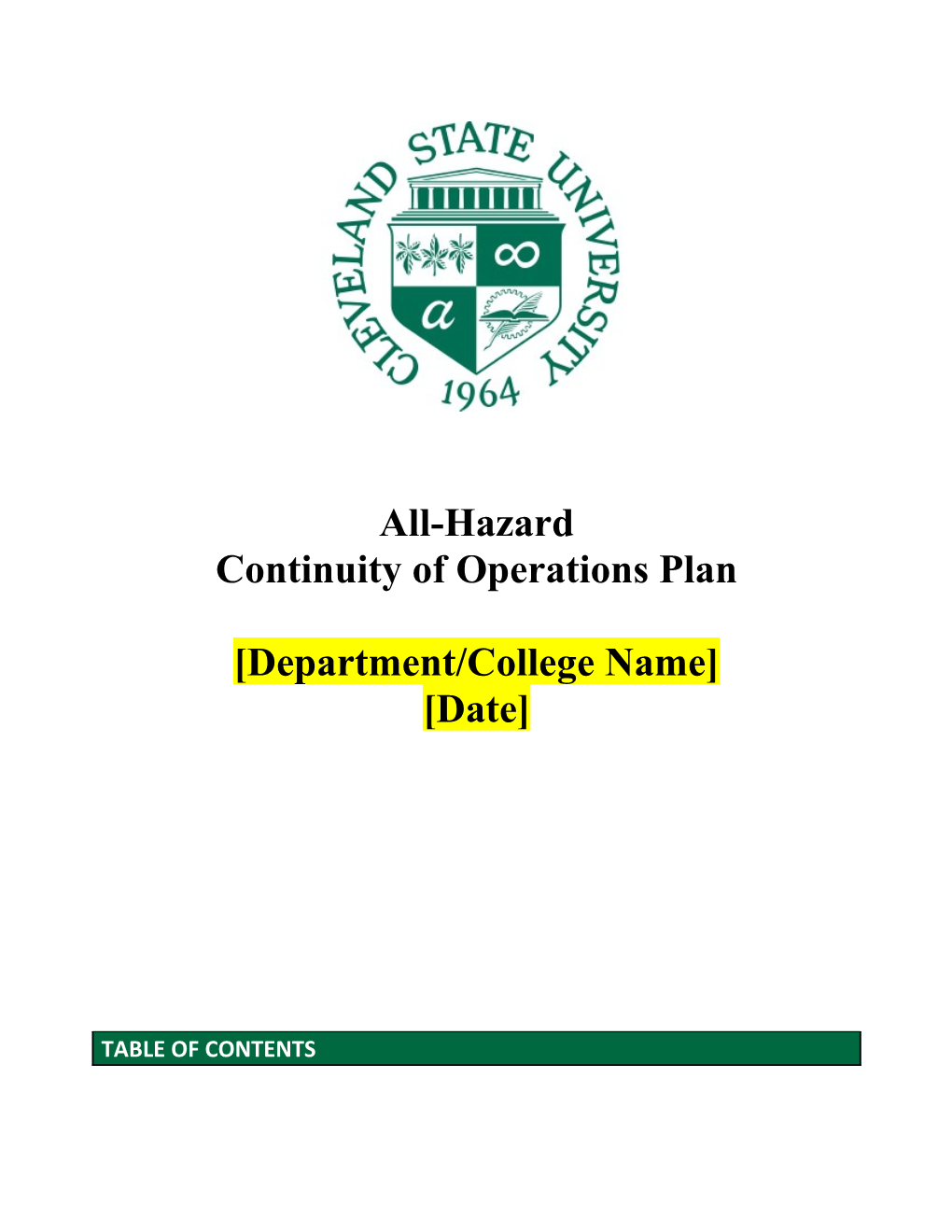 Continuity of Operations Plan s2