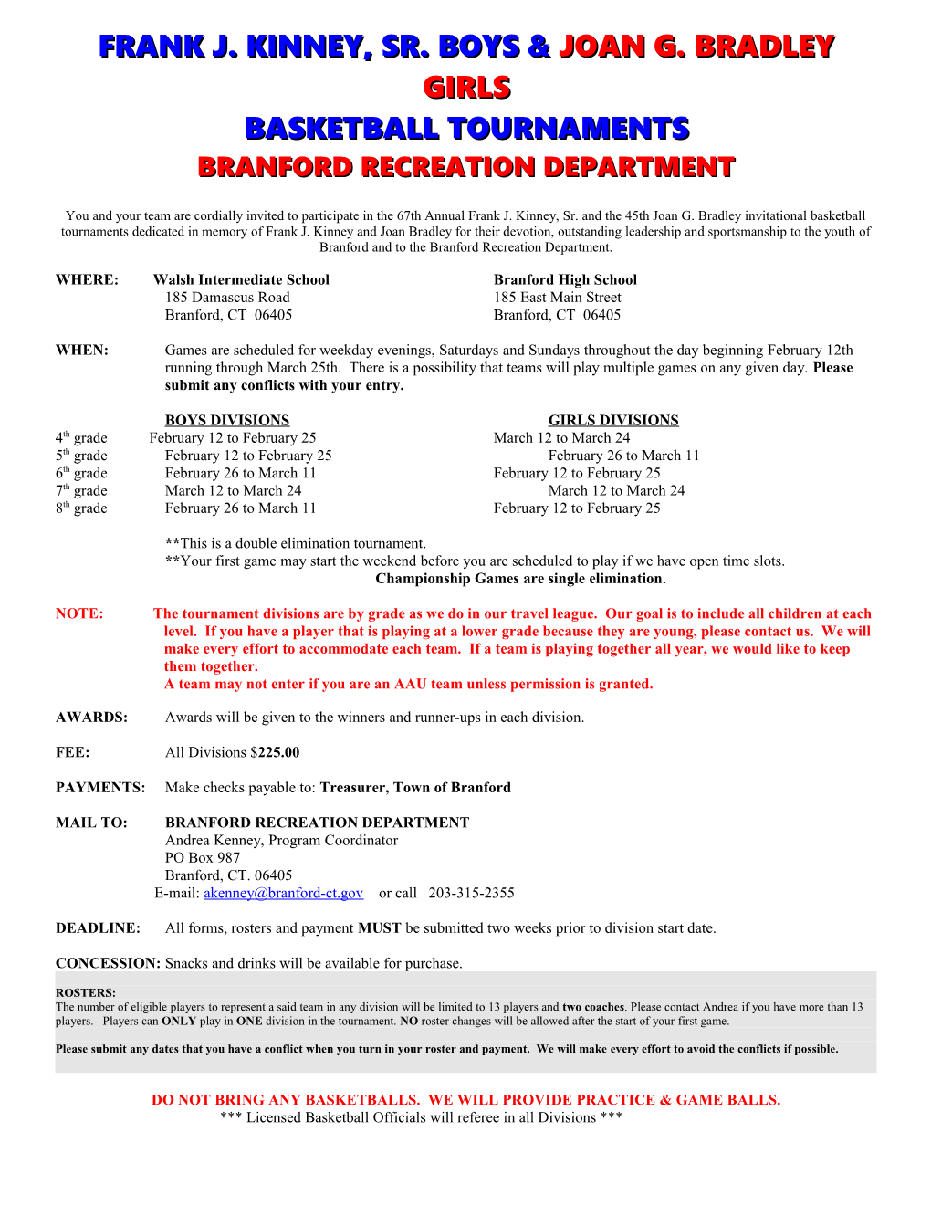 Branford Recreation Department