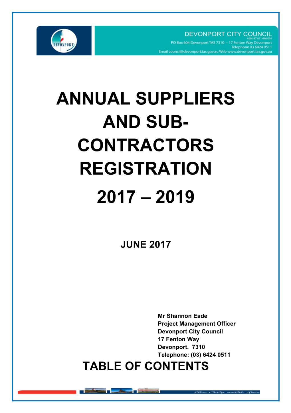 Annual Suppliers and Sub-Contractors Registration