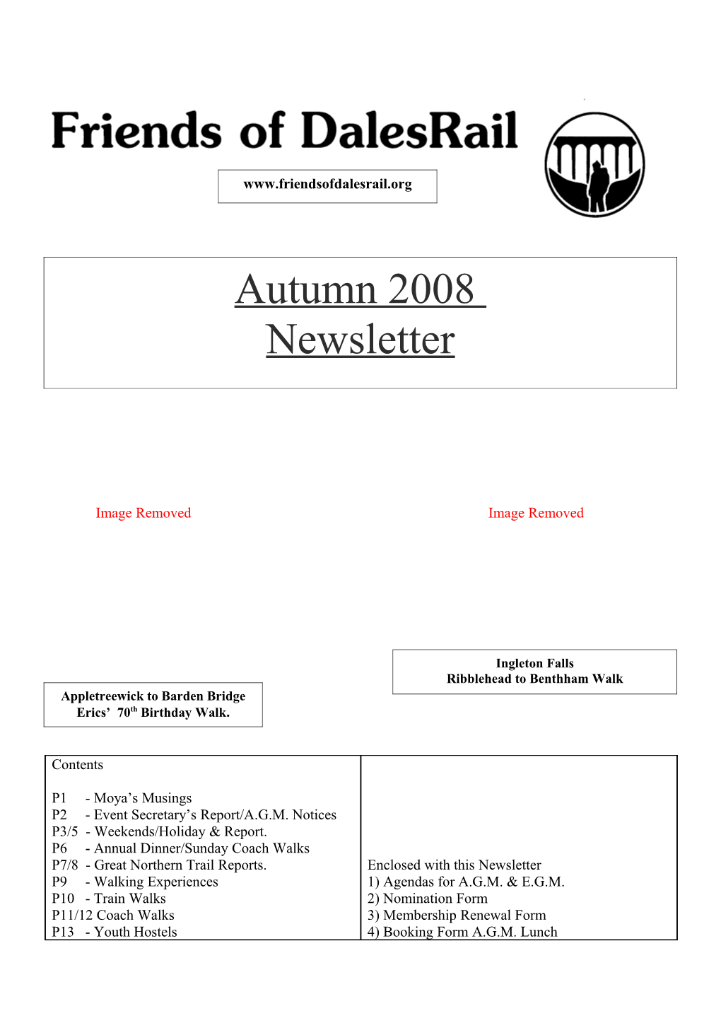 AUTUMN 2009 - the Event Secretary S Report