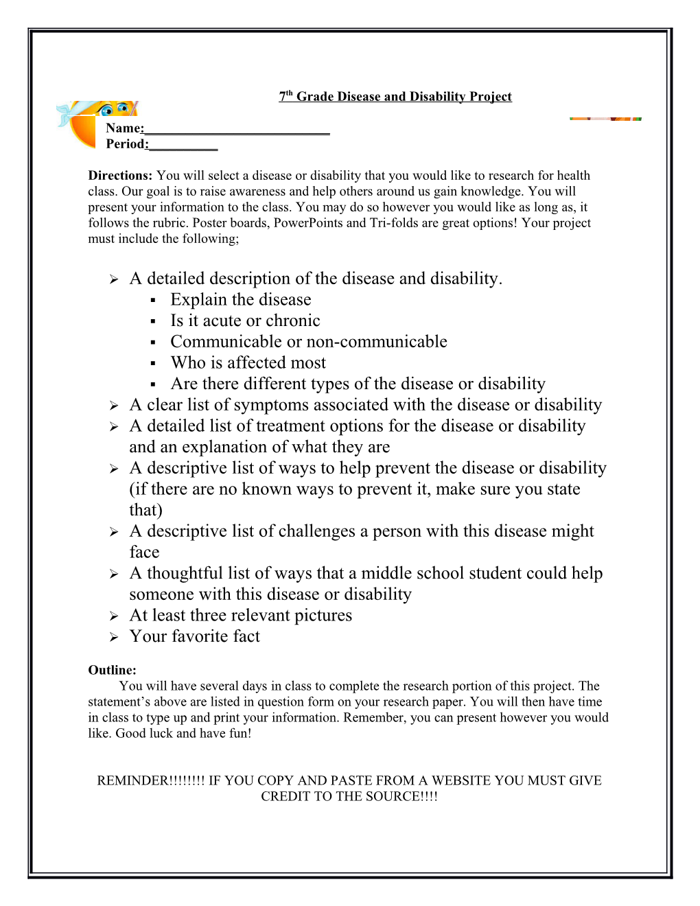 A Detailed Description of the Disease and Disability