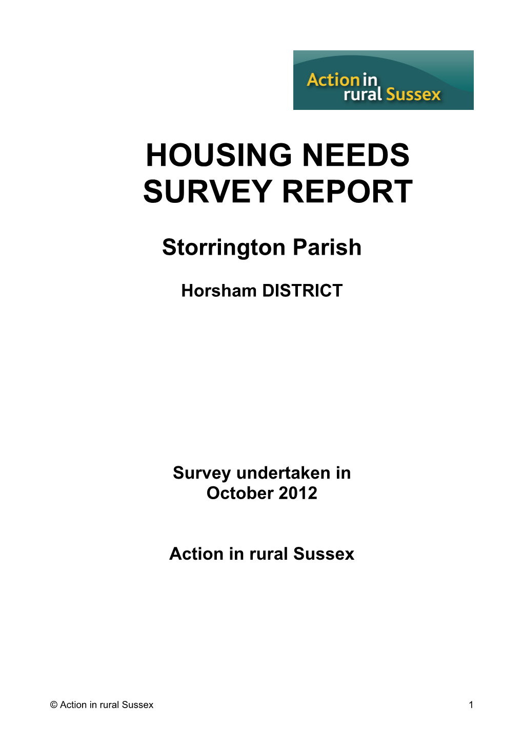 Housing Needs Survey Report