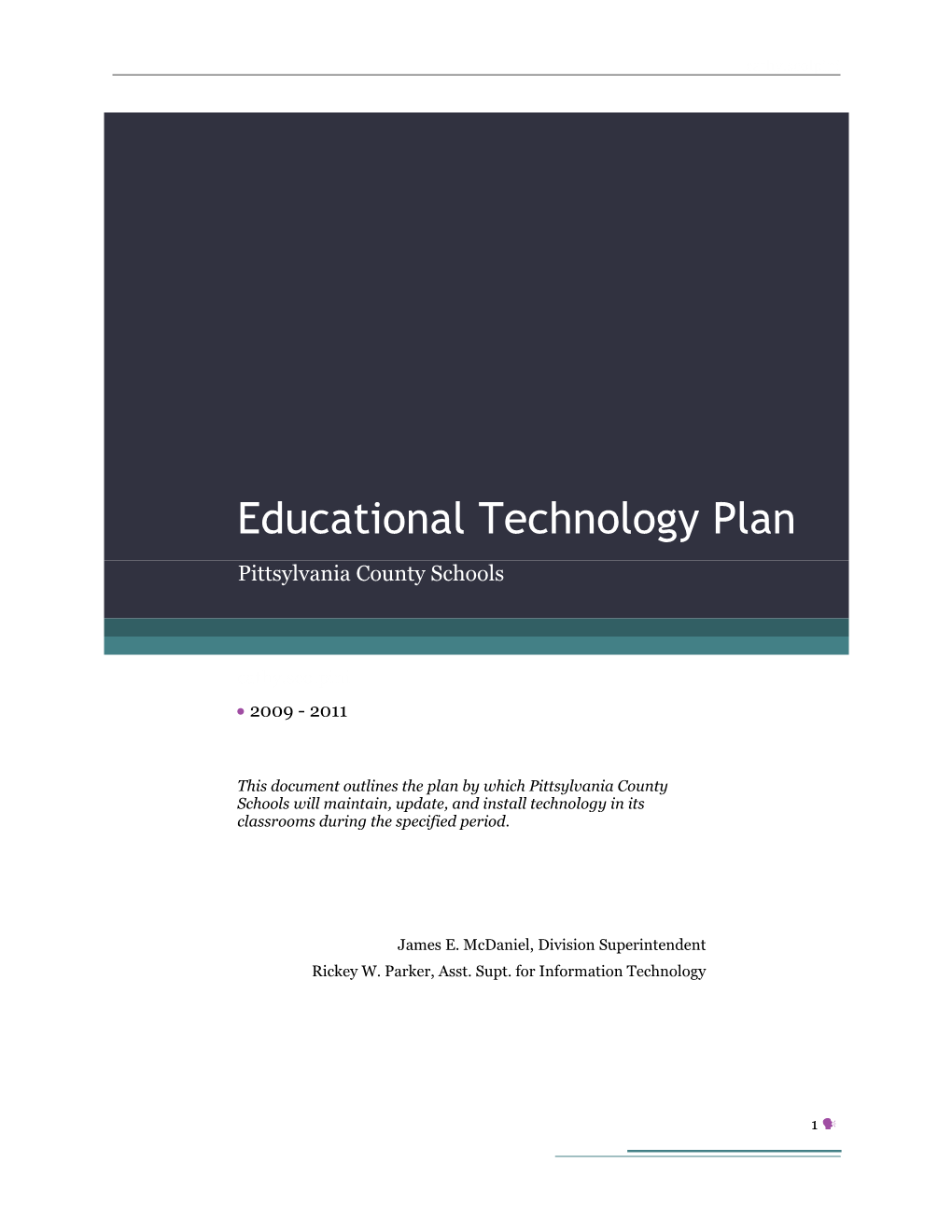 Educational Technology Plan
