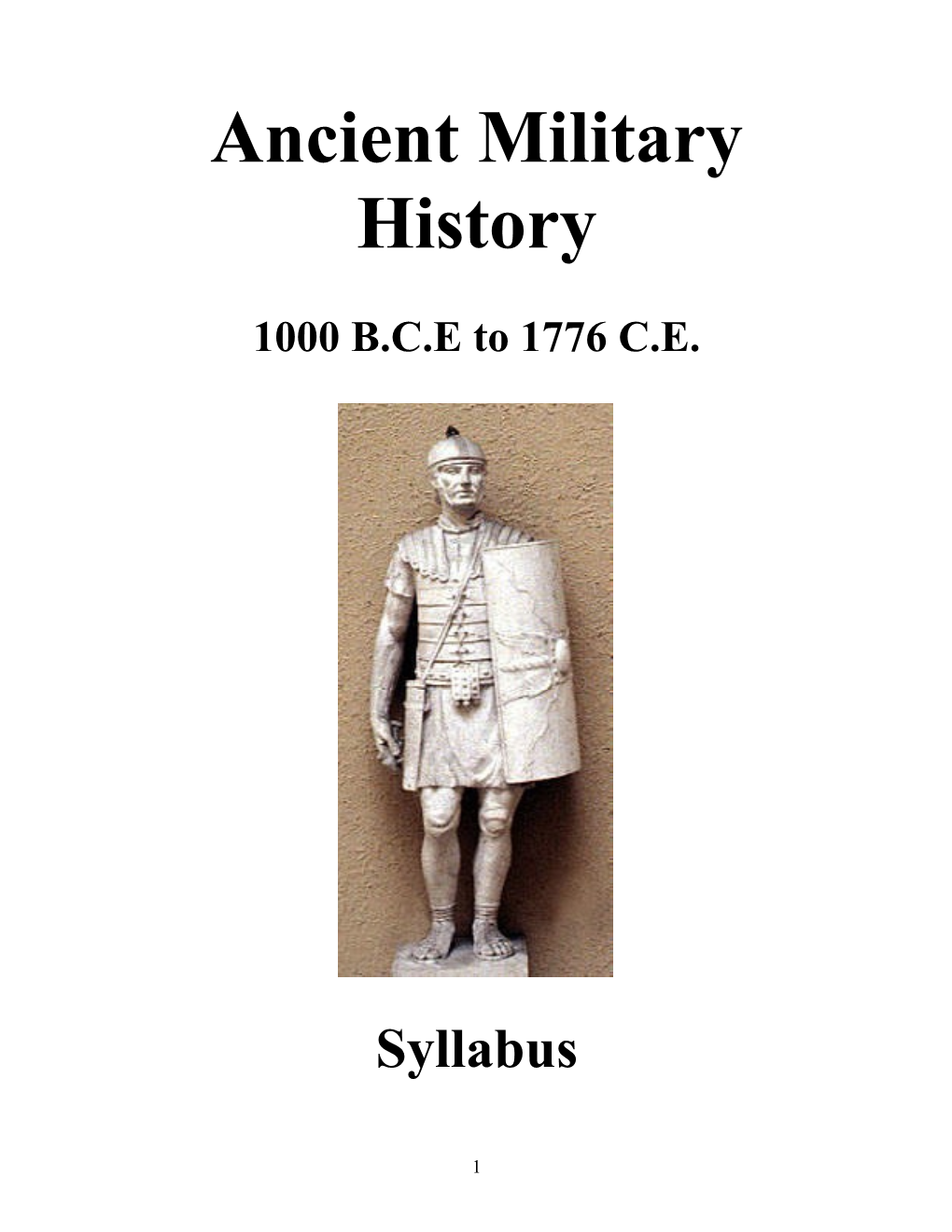 Ancient Military History