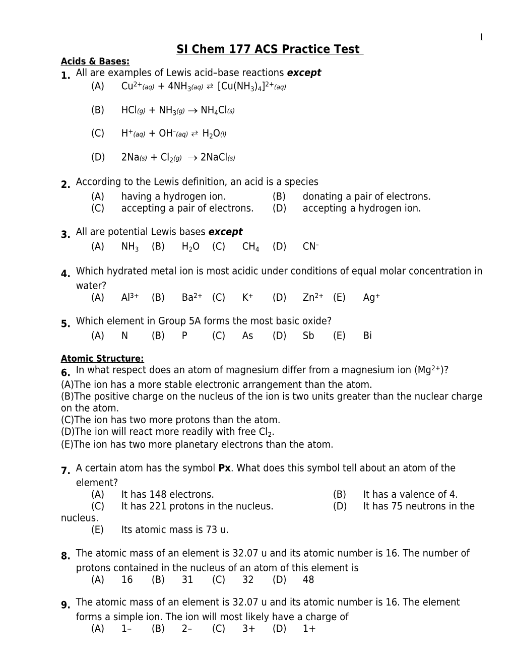 I Generated This Test Using 5 Questions from Each of 16 Sections (80 Questions Total)