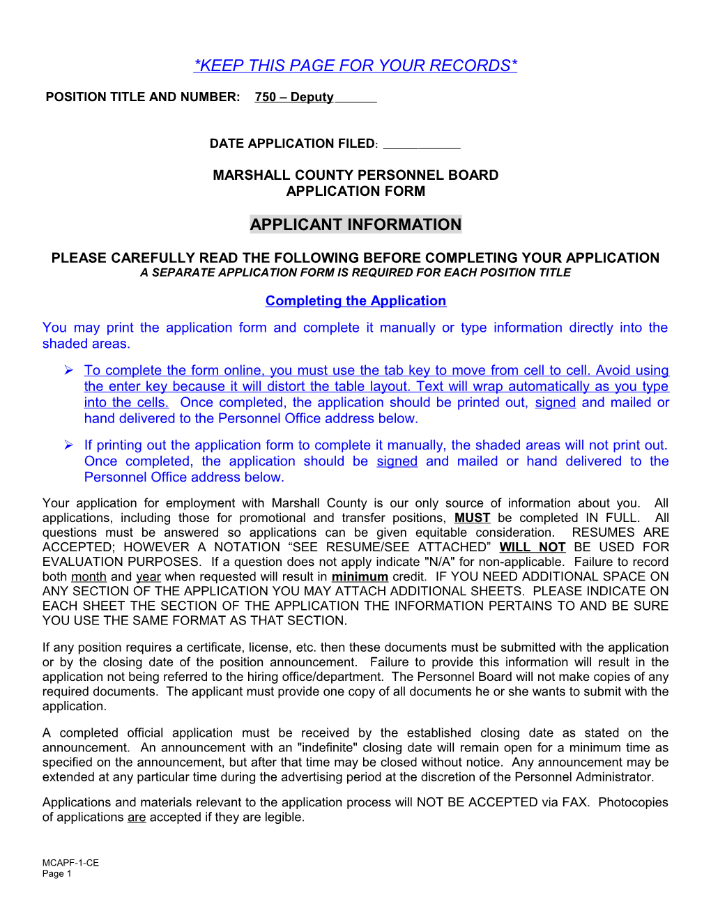 Application for Employment s48