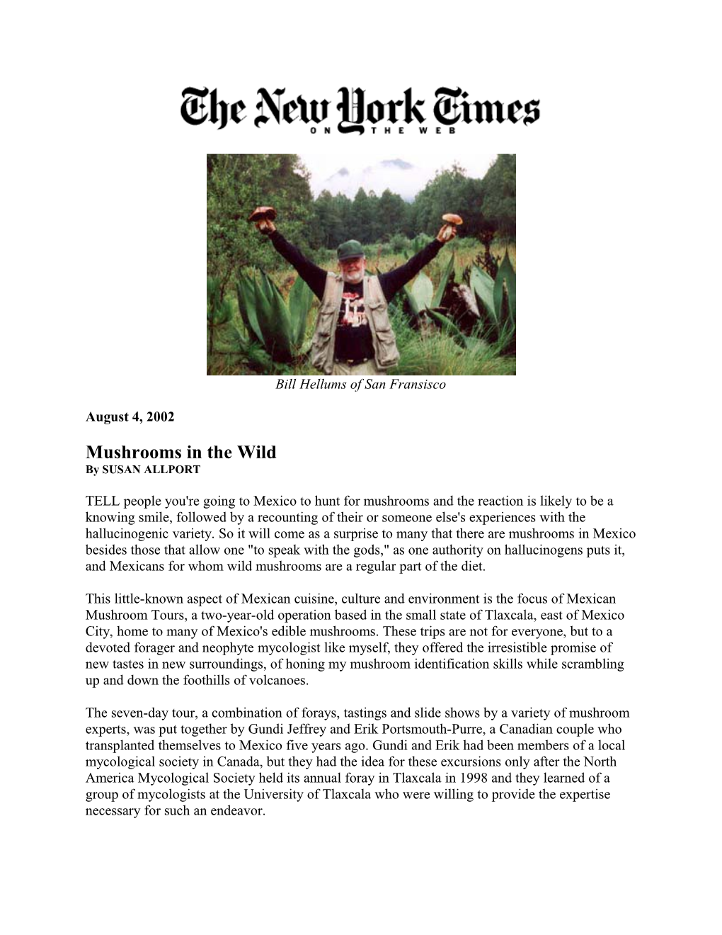 August 4, 2002 the New York Times Travel Section