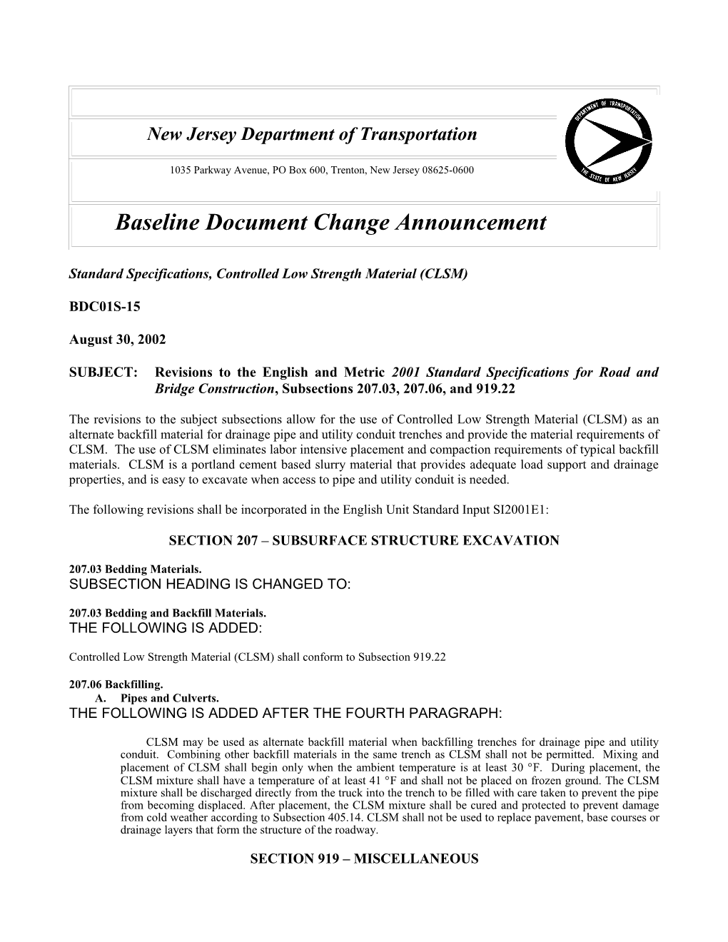 New Jersey Department of Transportation s1