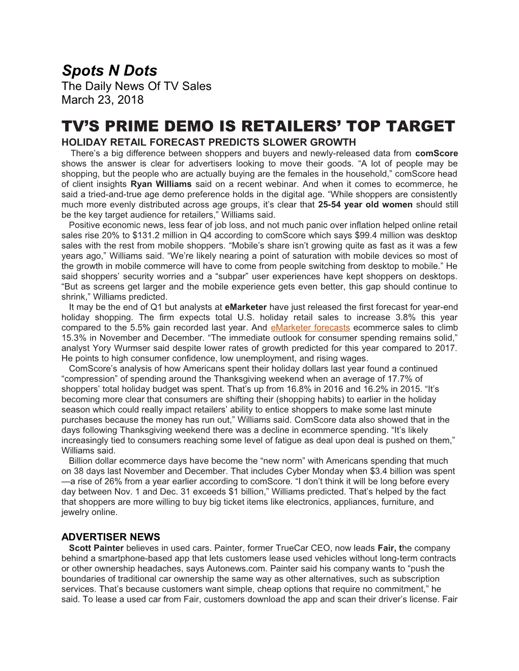 Tv S Prime Demo Is Retailers Top Target