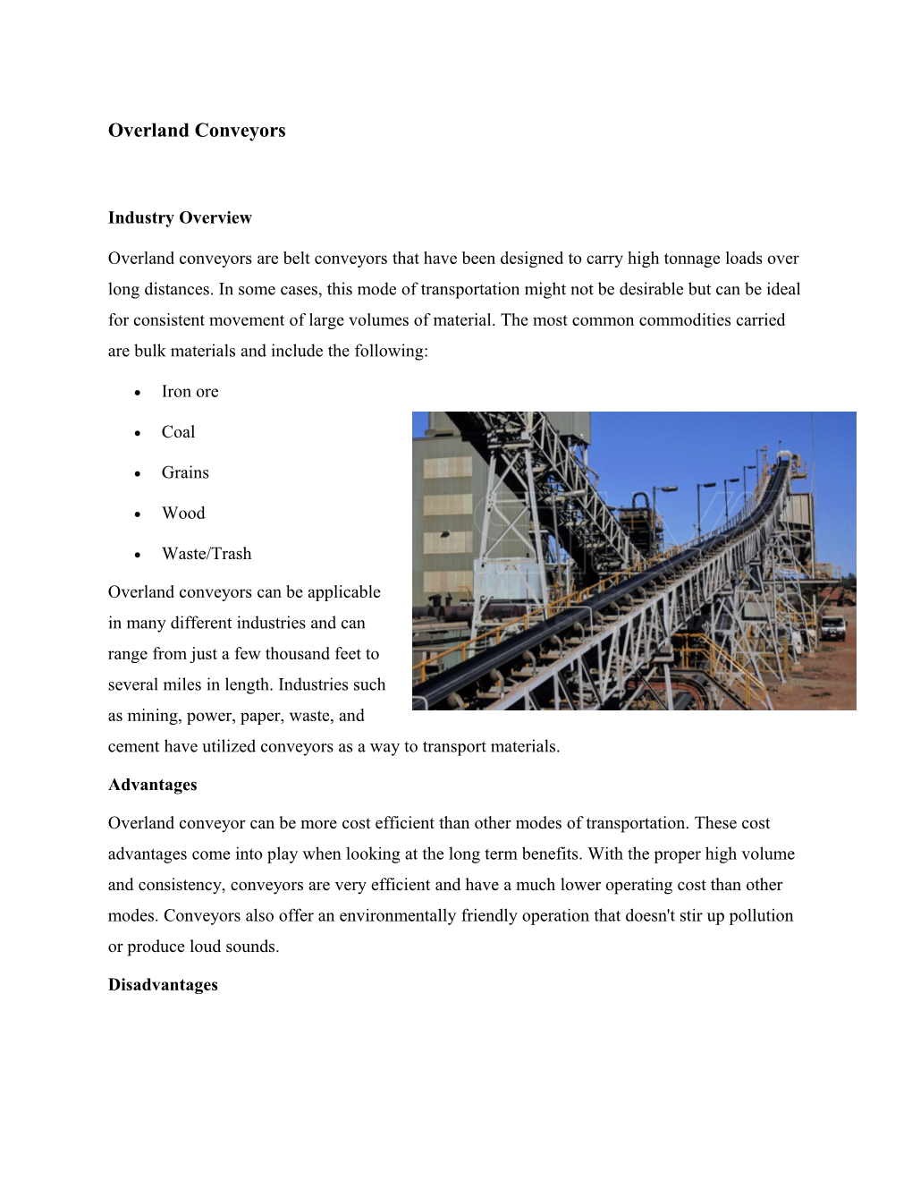 Overland Conveyors