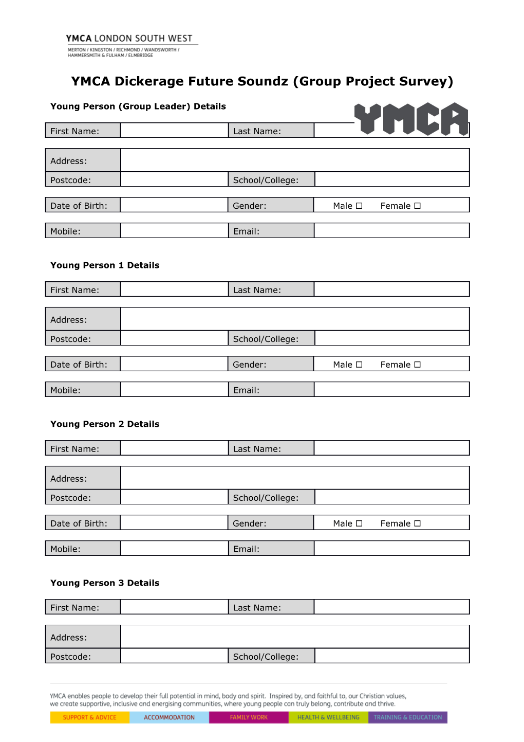 Young Person (Group Leader) Details