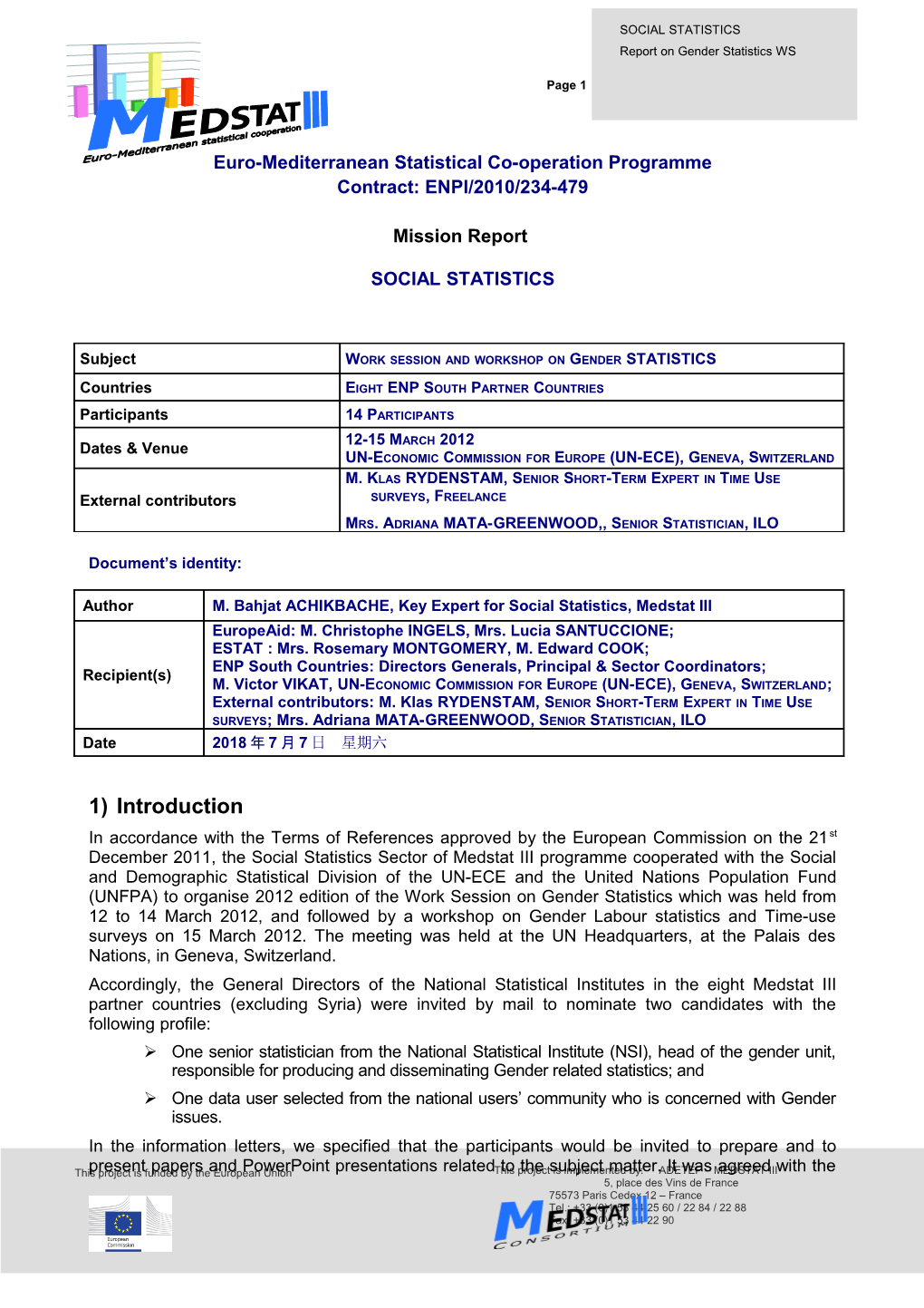 Euro-Mediterranean Statistical Co-Operation Programme