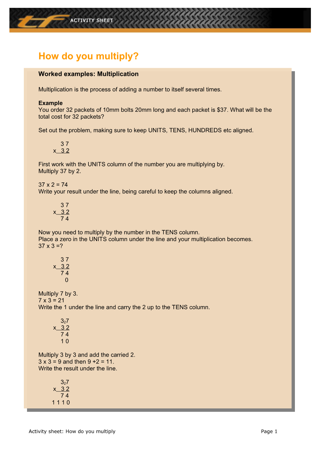 How Do You Multiply?