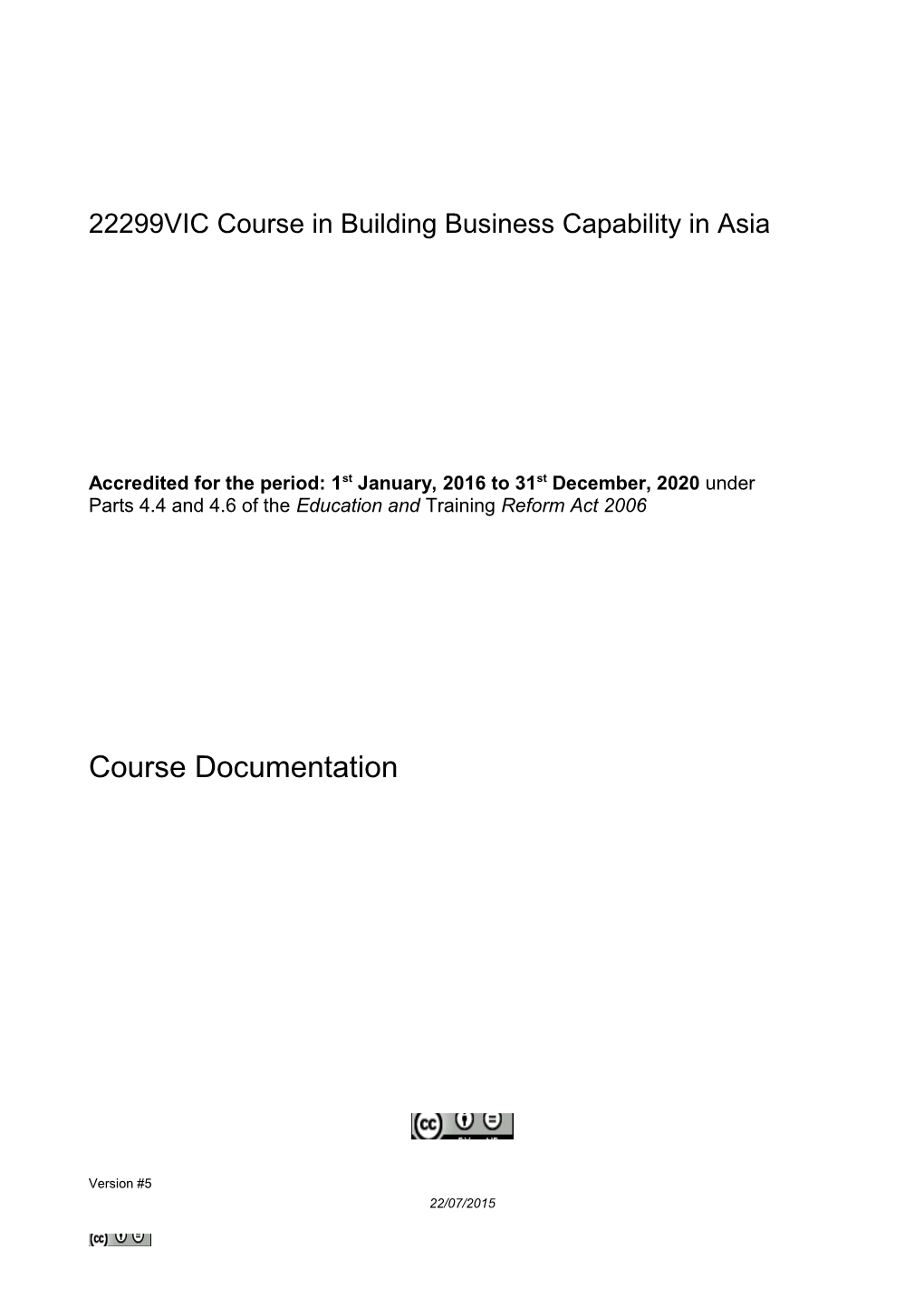 22299VIC Course in Building Business Capability in Asia