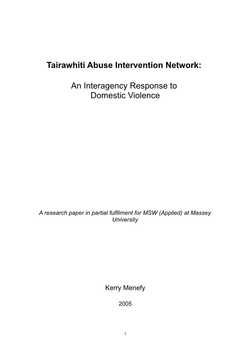 Tairawhiti Abuse Intervention Network