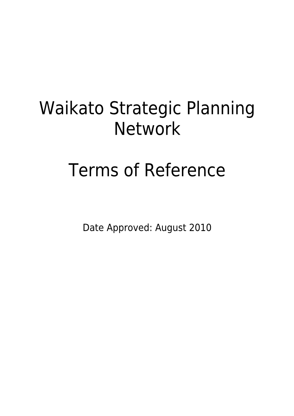 Waikato Strategic Planning
