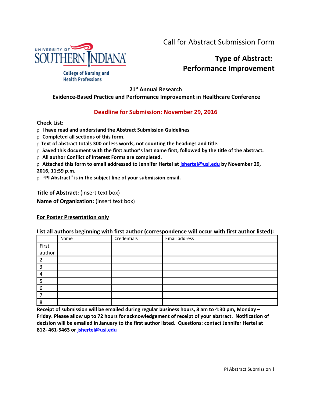 Evidence-Based Practice and Performance Improvement in Healthcare Conference