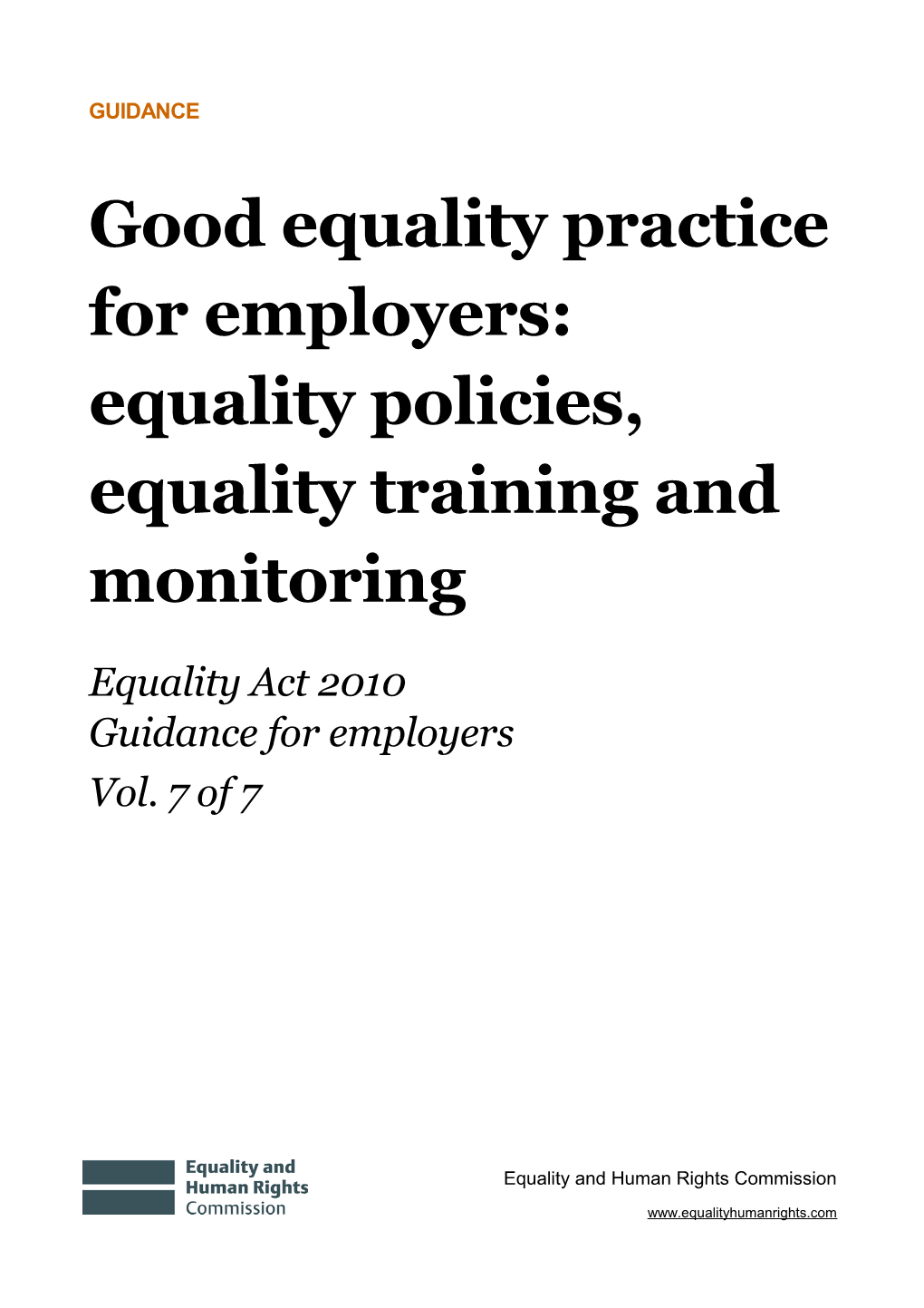 Good Equality Practice