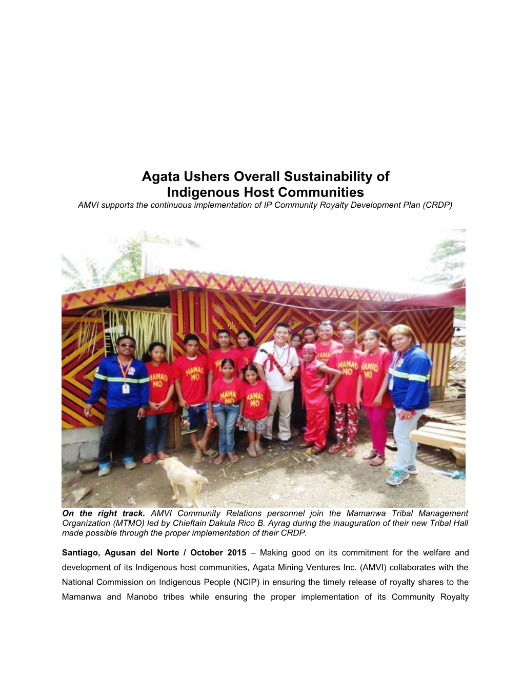 Agata Ushers Overall Sustainability Of