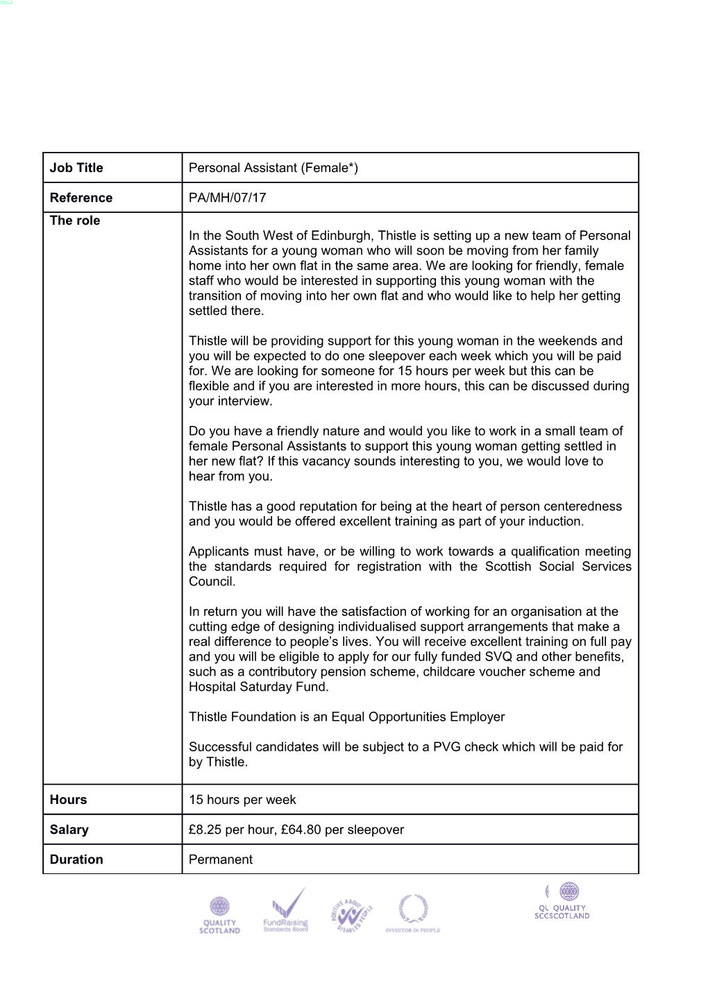 * Exemption Under Equality Act 2010