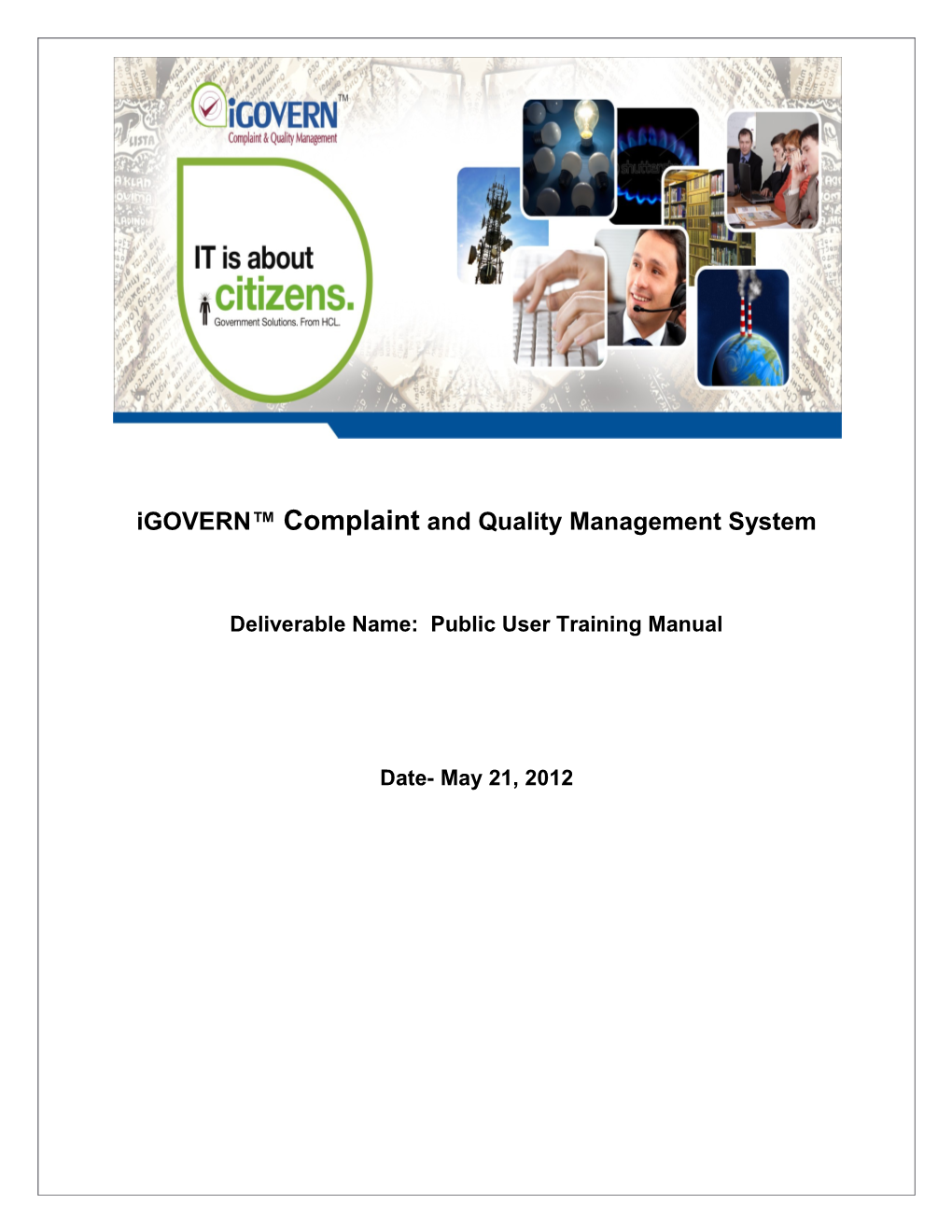 Igovern Complaint and Quality Management System s1