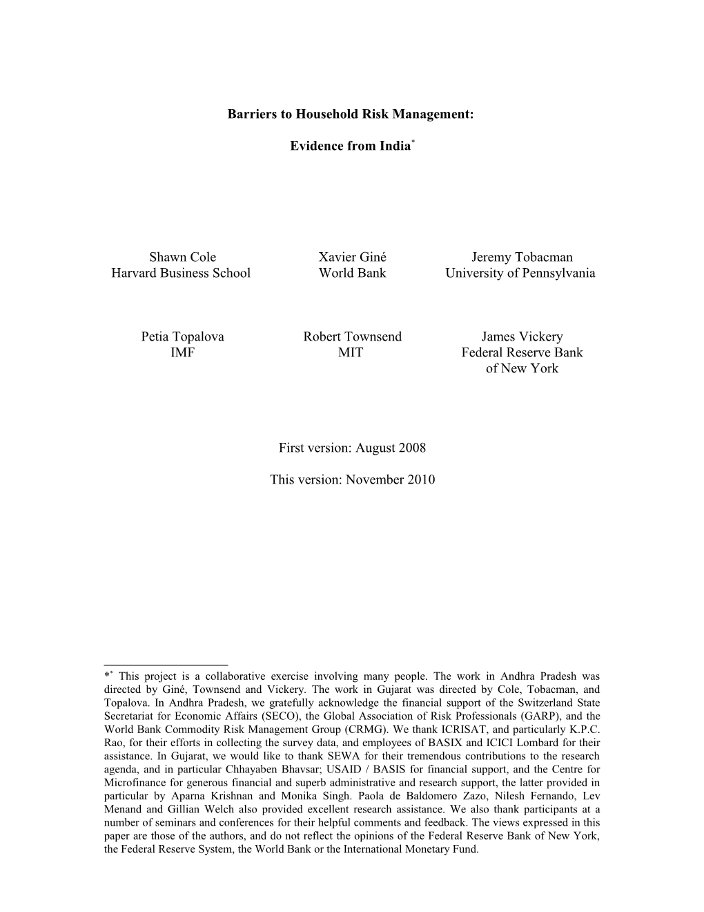 Puzzle: Main Insight of Neoclassical Finance Is That Households Big Welfare Benefits From