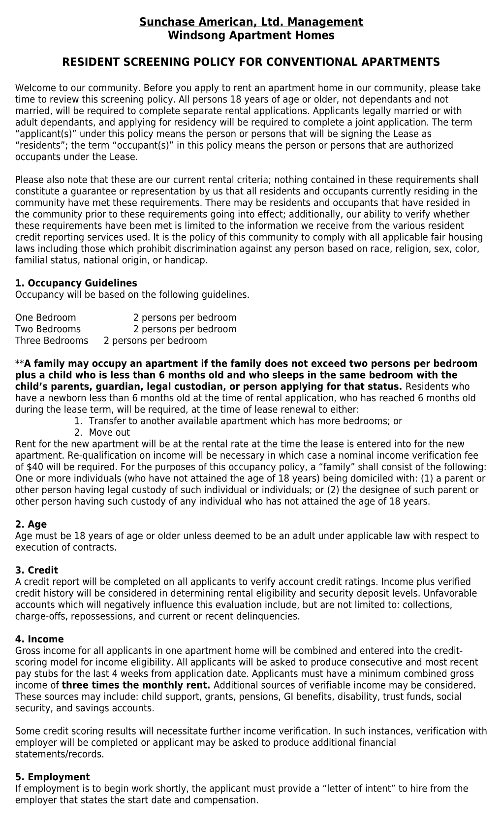 Sunchase American, Ltd. Management