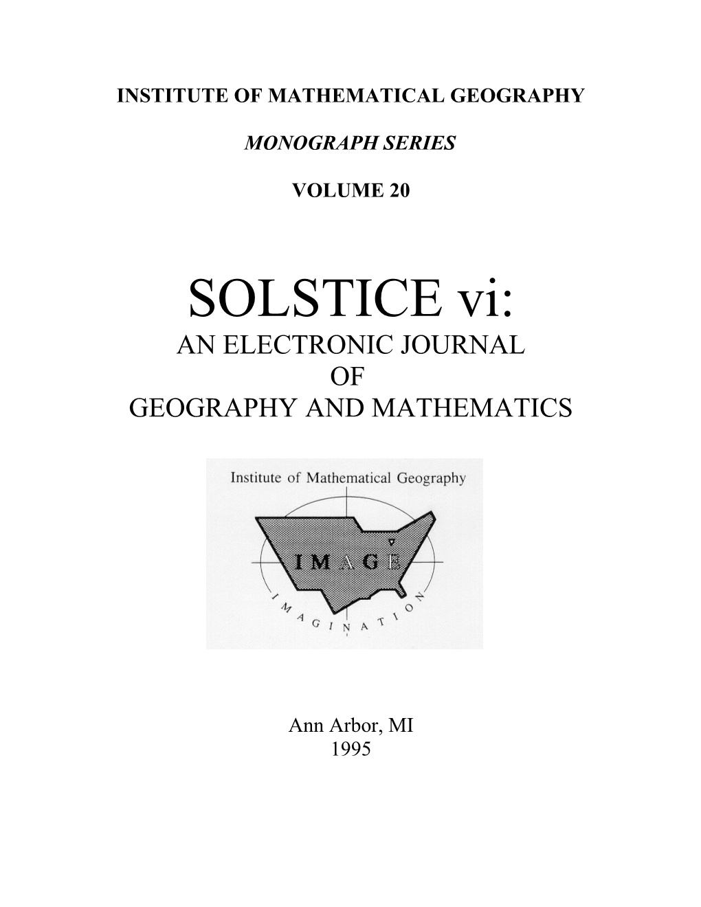 Institute of Mathematical Geography