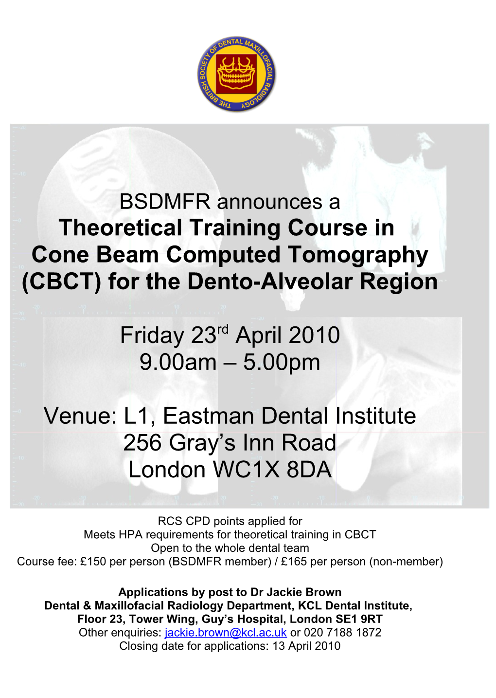 Core Curriculum in Cone Beam Computed Tomography Course