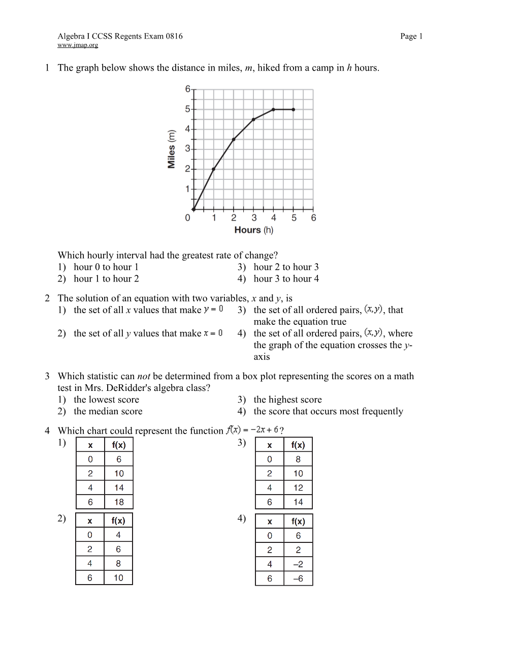 Algebra I CCSS Regents Exam 0816 Page 8