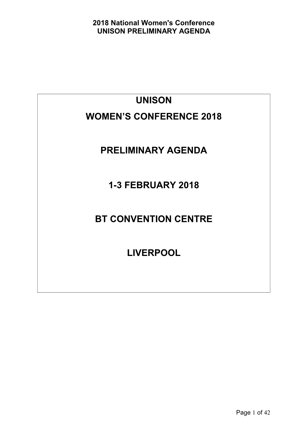 2018 National Women's Conference